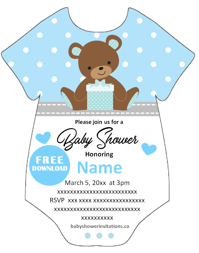 How can I Make my own Onesie Baby Shower Invitations for Free