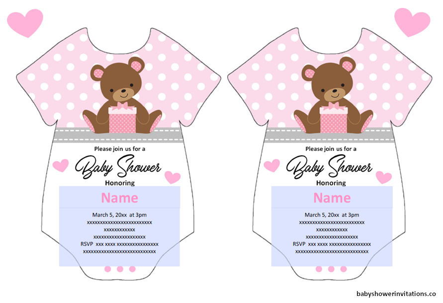 Onesie Baby Shower Invitations Template from babyshowerinvitations.co