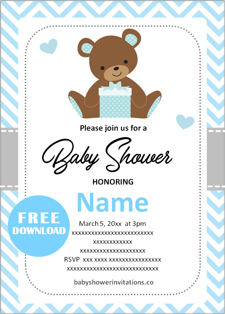 Free baby shower invitations