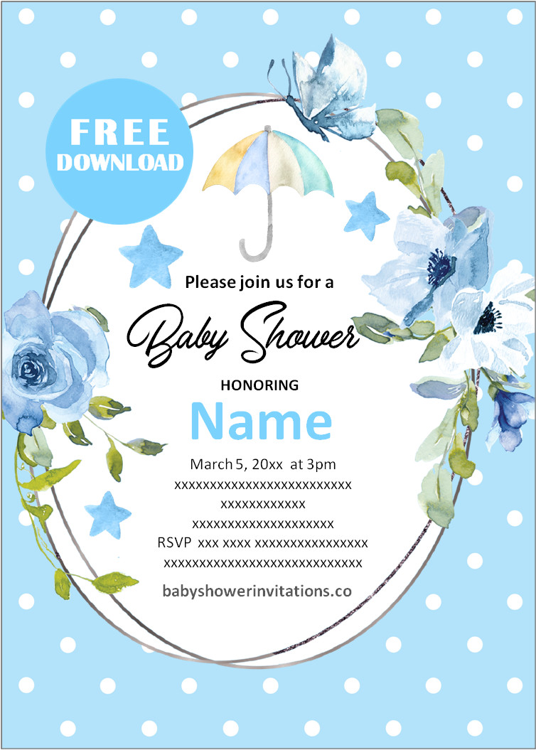 Printable baby shower invitations