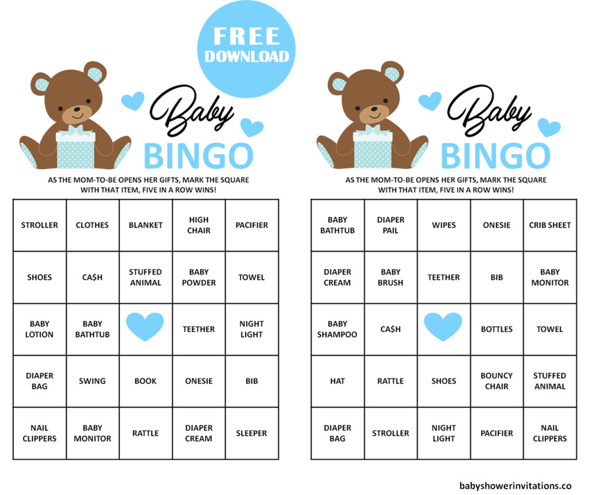 Bingo plus baby word scramble and many other free printable games to help y...