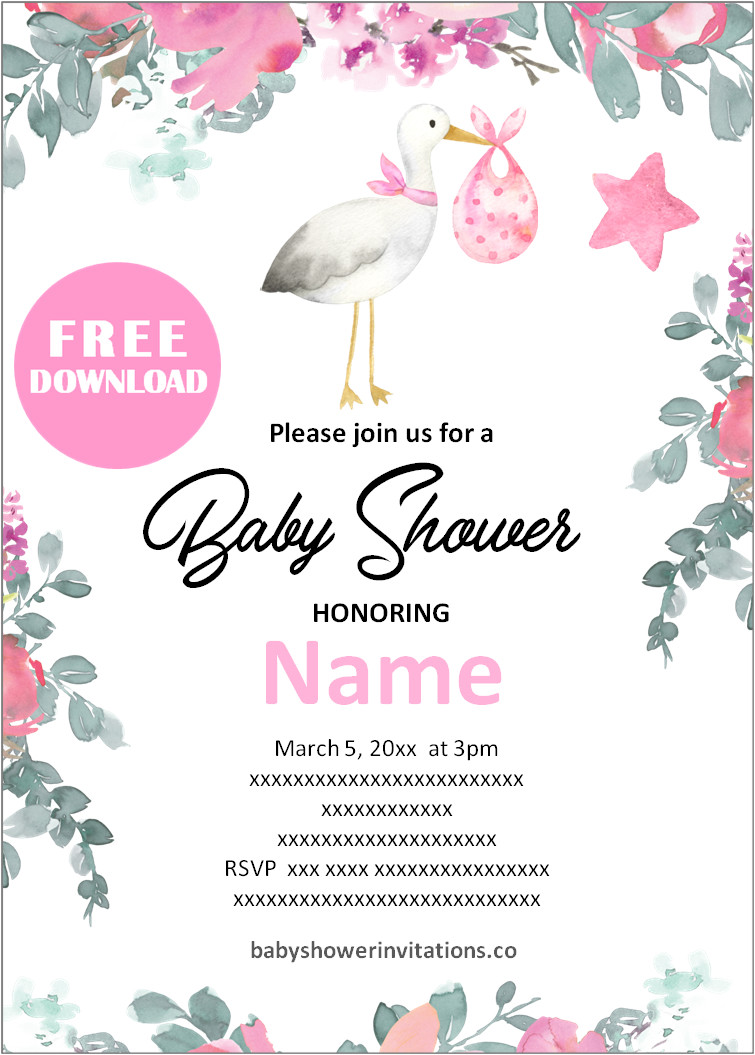 girl baby shower invitations
