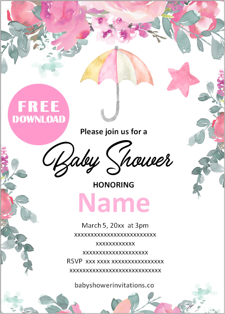 baby shower invitations girl