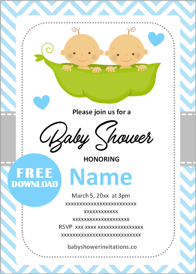 Baby Shower Invitations for Twins