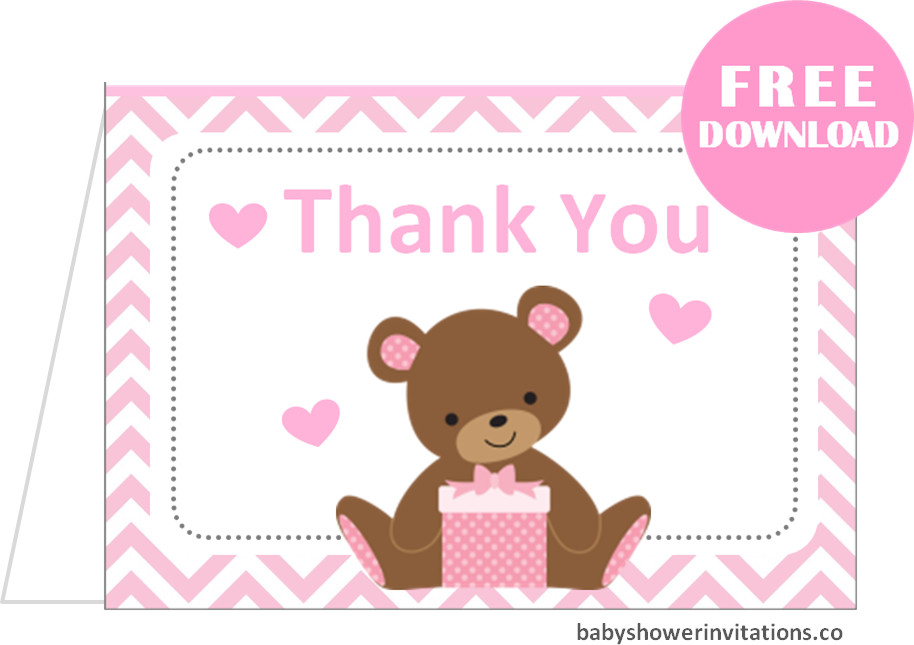 Baby shower thank you cards