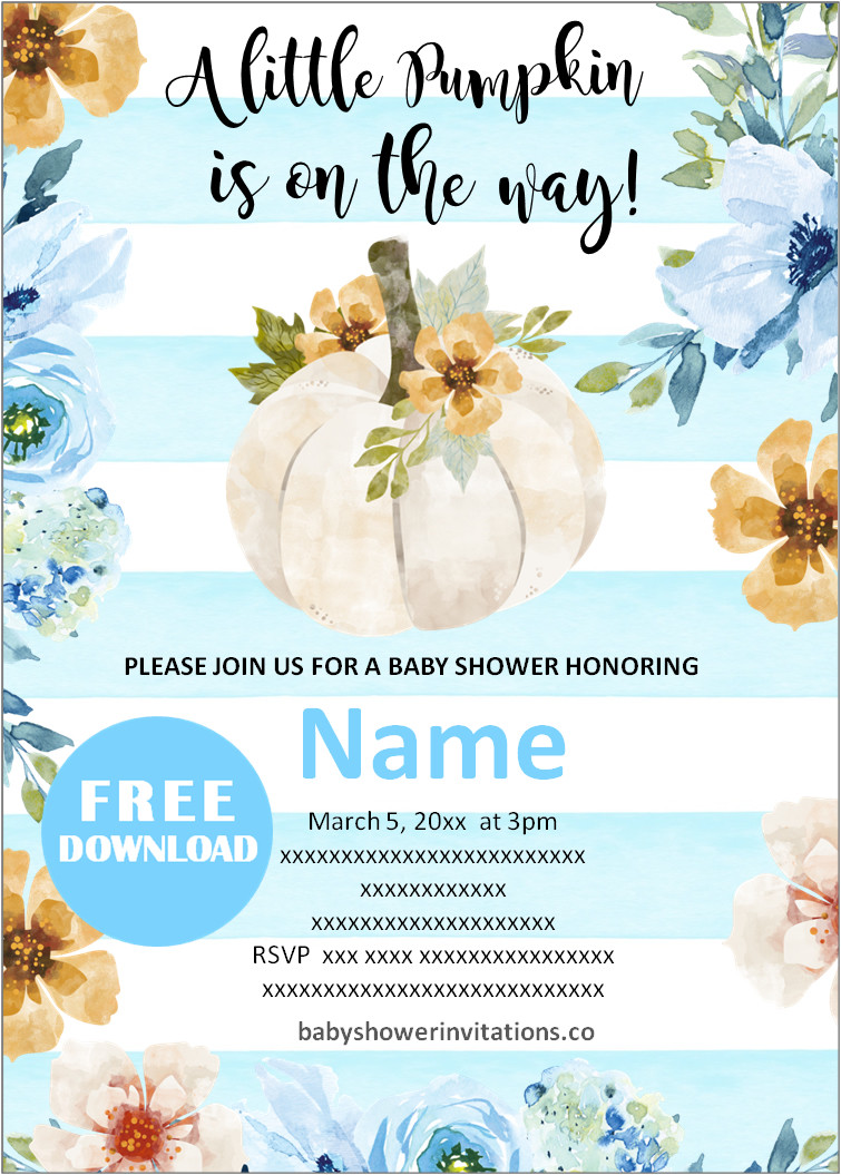 Fall Baby Shower Invitations