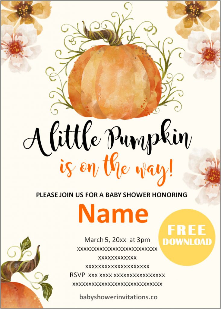 Little pumpkin baby shower invitation fall baby shower invitation neutral Welcome sign printable set pumpkin baby shower invitation