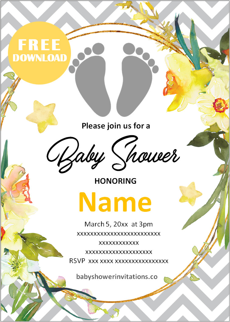 Neutral baby shower invitations